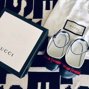 Navy blue 100% leather toddler ballerina shoes